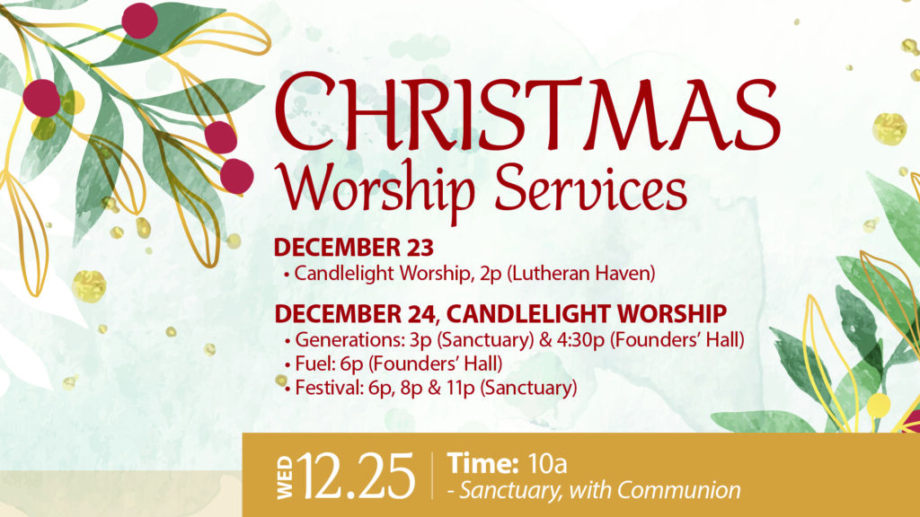 Christmas Worship Times